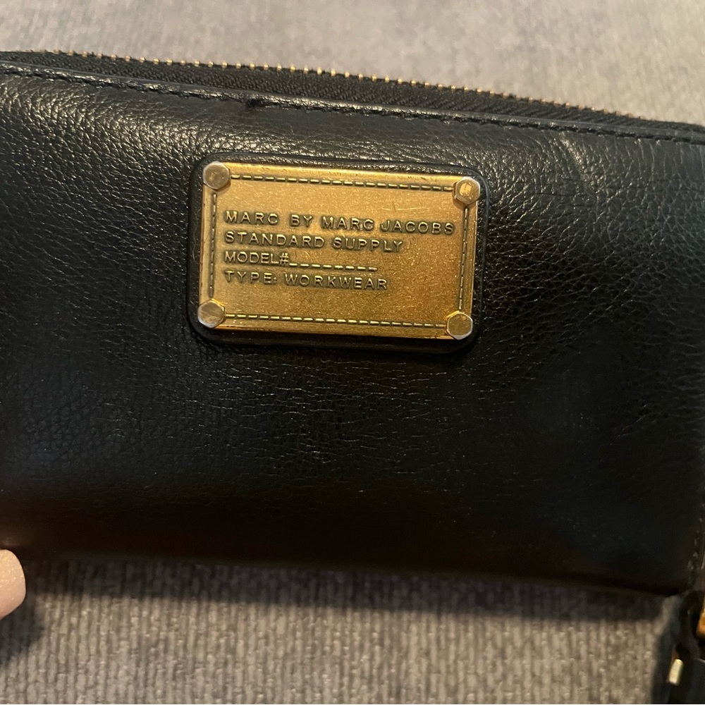 Marc by Marc Jacobs Black Wallet with Gold Plaque